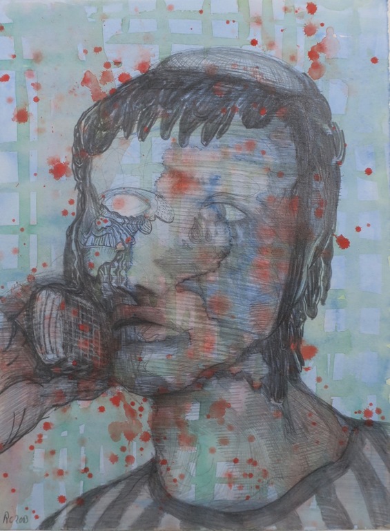 Robbie Cornelissen: Potlood en Aquarel, Portret - Ingelijst kopen? Bied vanaf 200!