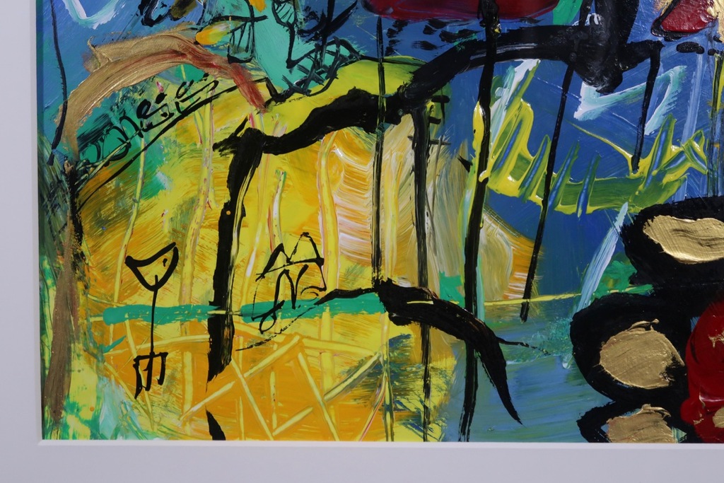 Miriam Slaats: Acryl op papier, Sea flowers - Ingelijst kopen? Bied vanaf 150!