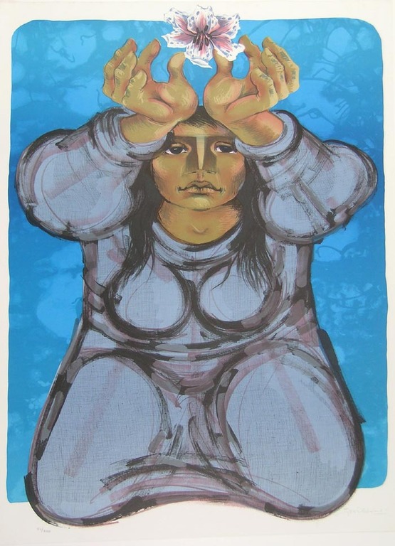Jorge Dumas - The offering - Lithografie handgesigneerd en genummerd kopen? Bied vanaf 79!