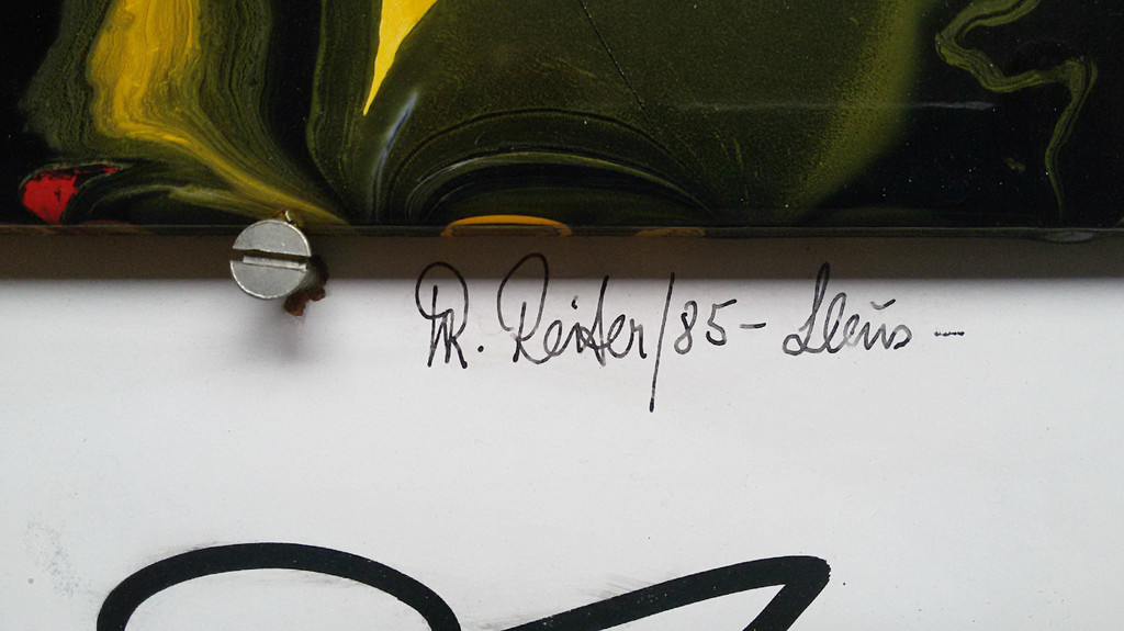 Wolfgang R. Reiter - Psychedelisch abstract, onbekende techniek (ingelijst) kopen? Bied vanaf 1!