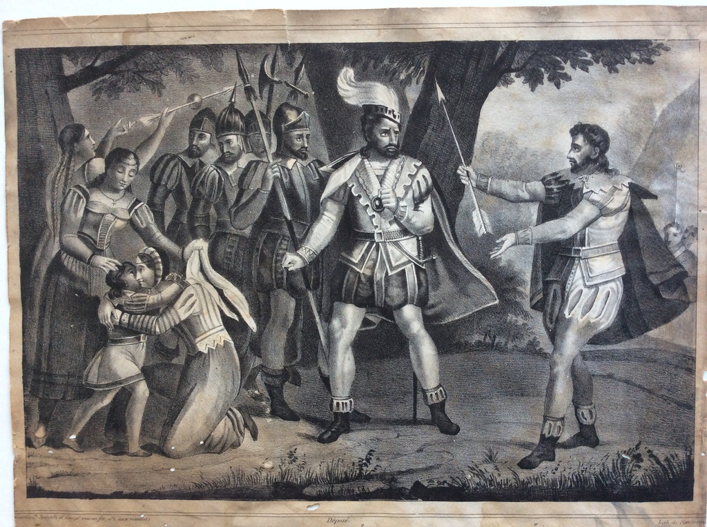 Simonau - scene met Wilhelm Tell - zeer oude lithografie kopen? Bied vanaf 1!