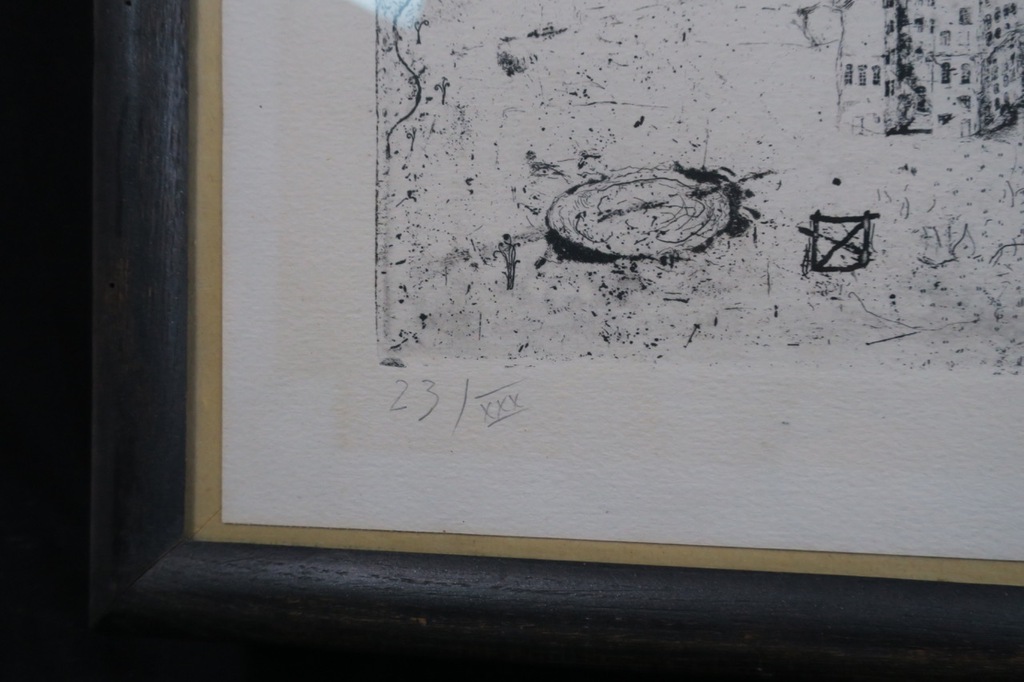 Onbekend gesigneerd: Ets, Meero V - Ingelijst (Zeer groot) kopen? Bied vanaf 50!