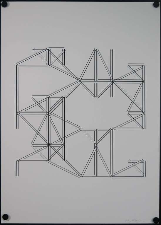 Kenneth Martin: Zeefdruk, Lijnen Constructie verkocht voor € 50!