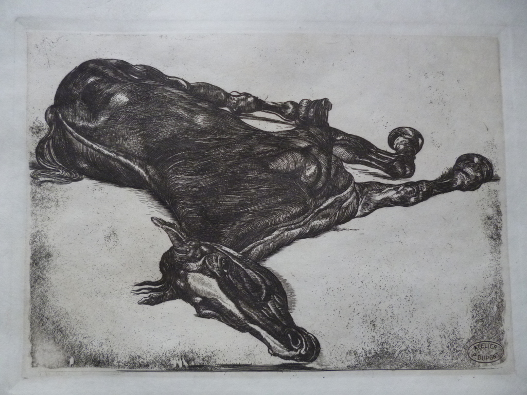 Pieter Dupont - ets - Het doode paard verkocht voor € 75!