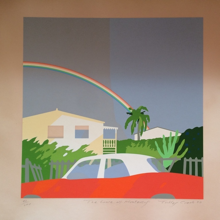 Tully Crook, Zeefdruk, "The house at Monterey" kopen? Bied vanaf 20!