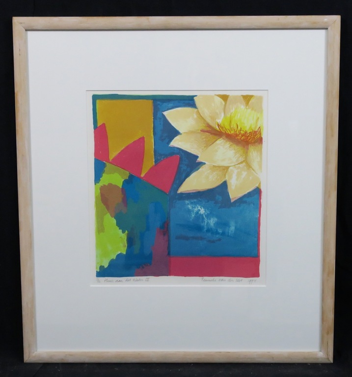 Fenneke van der Elst: Litho, Huis aan het water III - Ingelijst kopen? Bied vanaf 1!