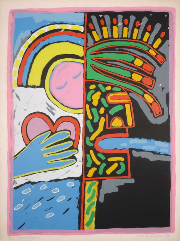 Bert Vredegoor: Zeefdruk, Hemels Blauw kopen? Bied vanaf 1!