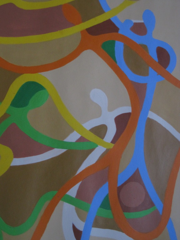 Mooie expressionistische Mateo v/d Heuvel Gouache "eenwording" gesigneerd  kopen? Bied vanaf 1!