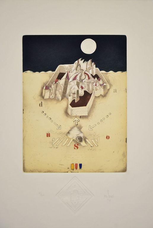 Matko Trebotic: Kleurenets/aquatint. Citadel kopen? Bied vanaf 35!