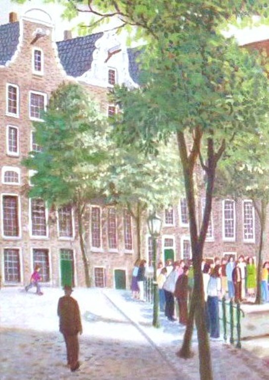 Johan Jeuken (1909-1982). Auto te water in Amsterdam. kopen? Bied vanaf 675!