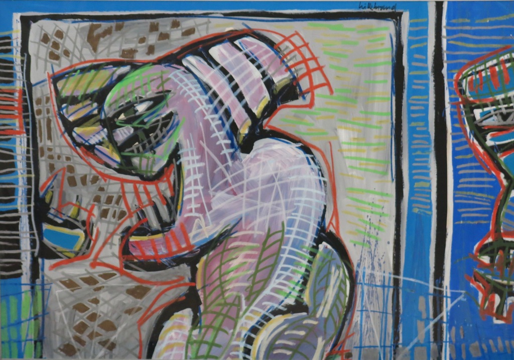 Guido Hillebrand Goedheer: Acryl op papier, Zonder titel - Ingelijst kopen? Bied vanaf 1!