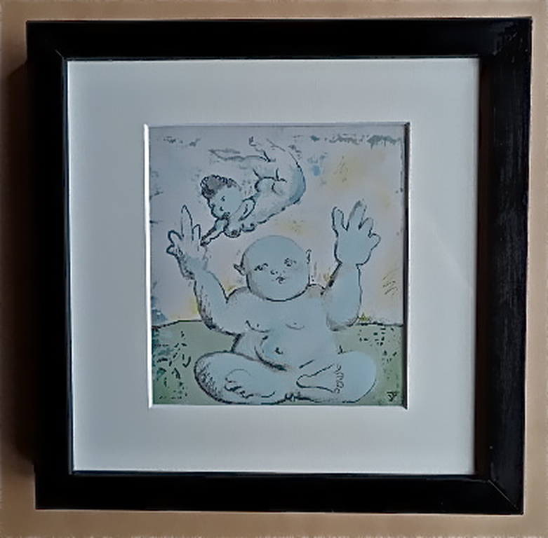 Jef van Tuerenhout - ‘What is on your mind’- Kleurenlitho -gesigneerd -ingelijst kopen? Bied vanaf 1!