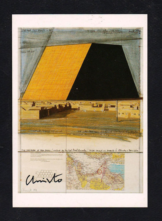 CHRISTO - The Mastaba of Abu Dhabi - handgesigneerd verkocht voor € 40!