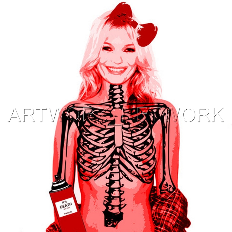 DEATH NYC - "Kate Moss Skull"- n° A/P - Signed with COA (Edition Artist Proof) kopen? Bied vanaf 1!