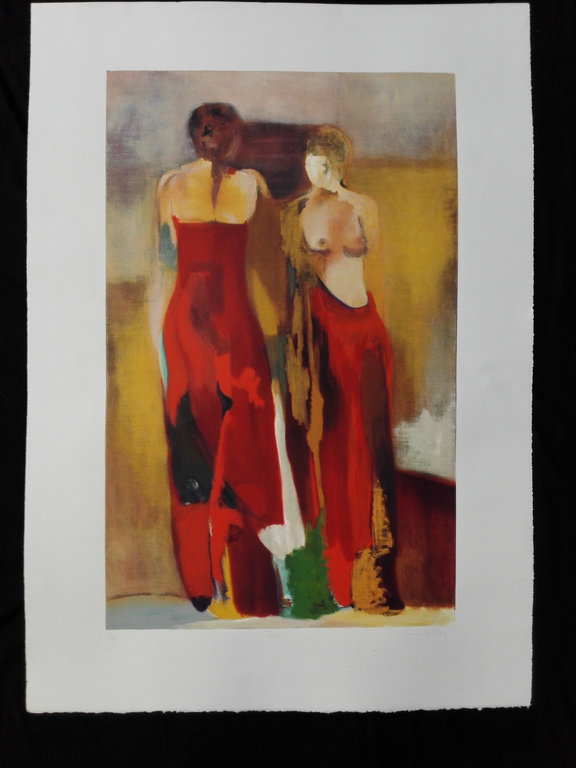 Hans van den Berg, zeefdruk op papier, Titel: Toulon kopen? Bied vanaf 40!