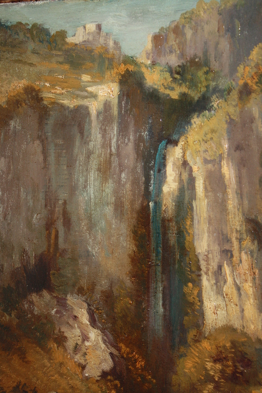 Theo Goedvriend 1879-1969 - BERGLANDSCHAP met WATERVAL verkocht voor € 100!