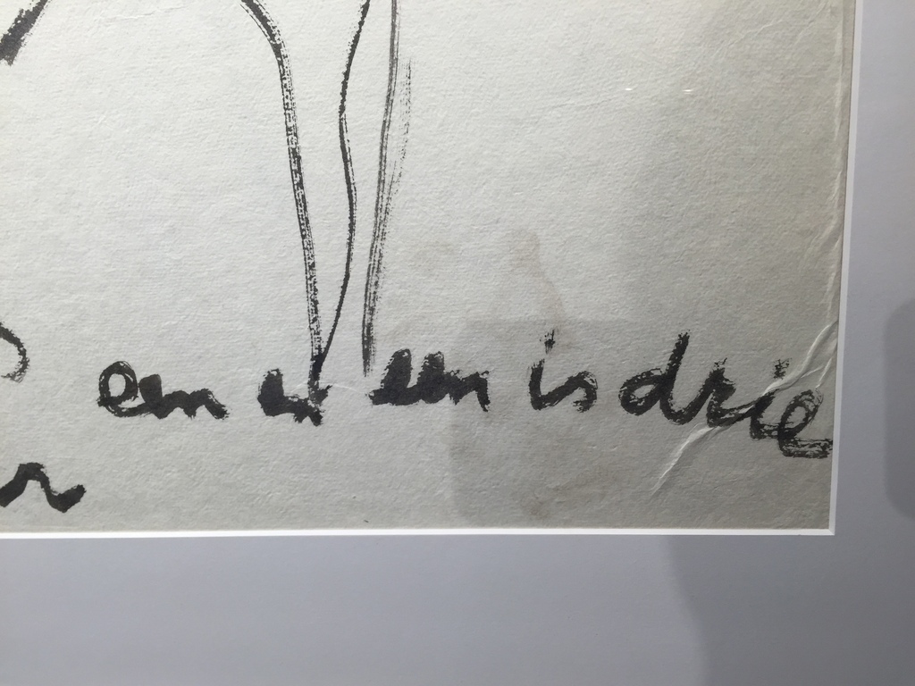 ANTON HEYBOER tekening op dik molen papier Titel: een en een is drie kopen? Bied vanaf 1!