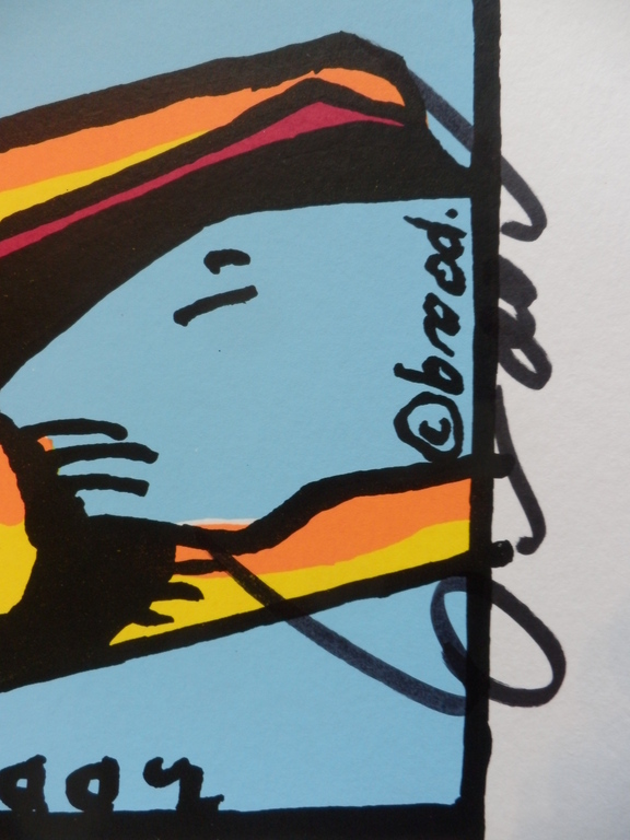 HERMAN BROOD, Gelimiteerde en HANDGESIGNEERDE Zeefdruk  SPOELT U MAAR kopen? Bied vanaf 1!