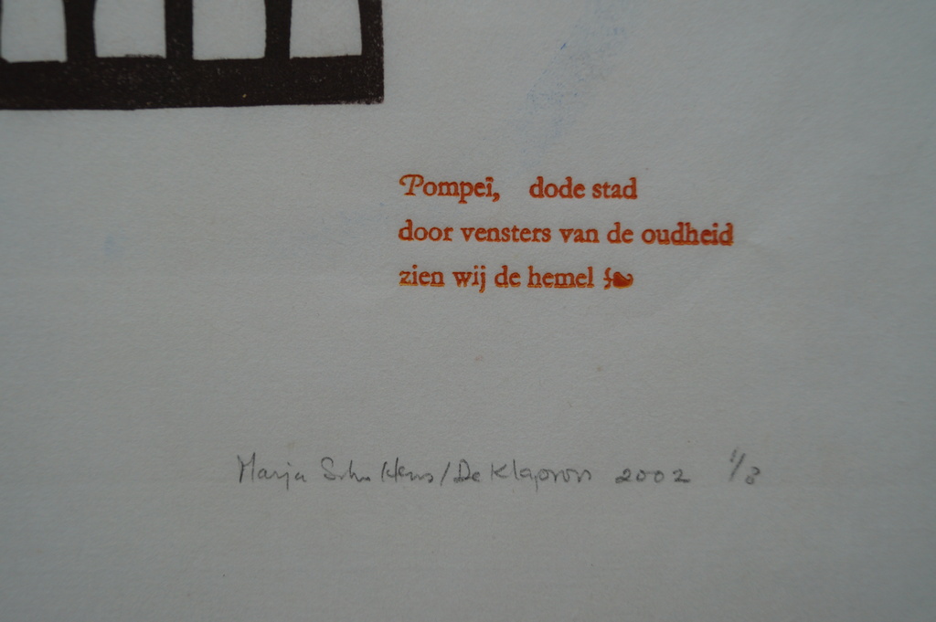 Marja Scholtens - gesigneerde houtsnede op rijstpapier - 2002 kopen? Bied vanaf 1!