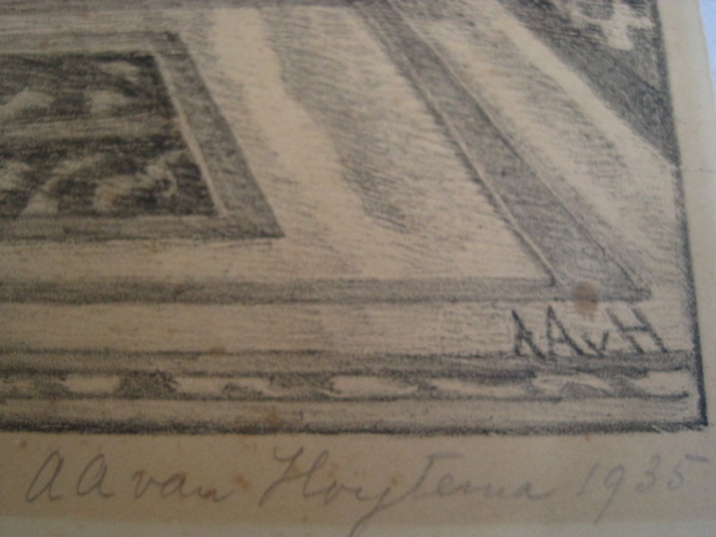 Zeldzaam origineel potloodgesigneerd Litho Ant.van Hoijtema "Japanse kers" 1935 kopen? Bied vanaf 1!