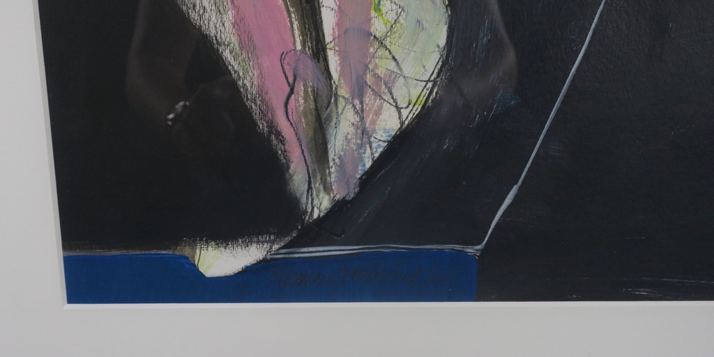 Herman van der Hoff: Olieverf op papier, Z.T. (Figuur) - Ingelijst kopen? Bied vanaf 40!