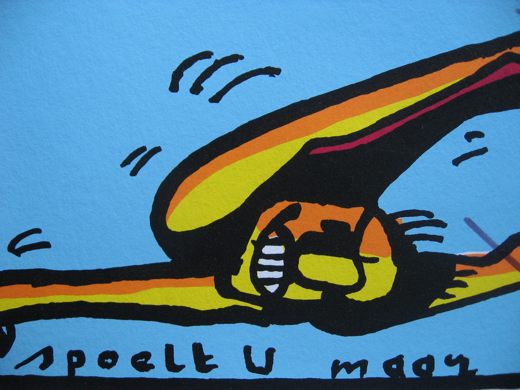 Herman Brood: Kleurenzeefdruk, Spoelt u maar kopen? Bied vanaf 60!