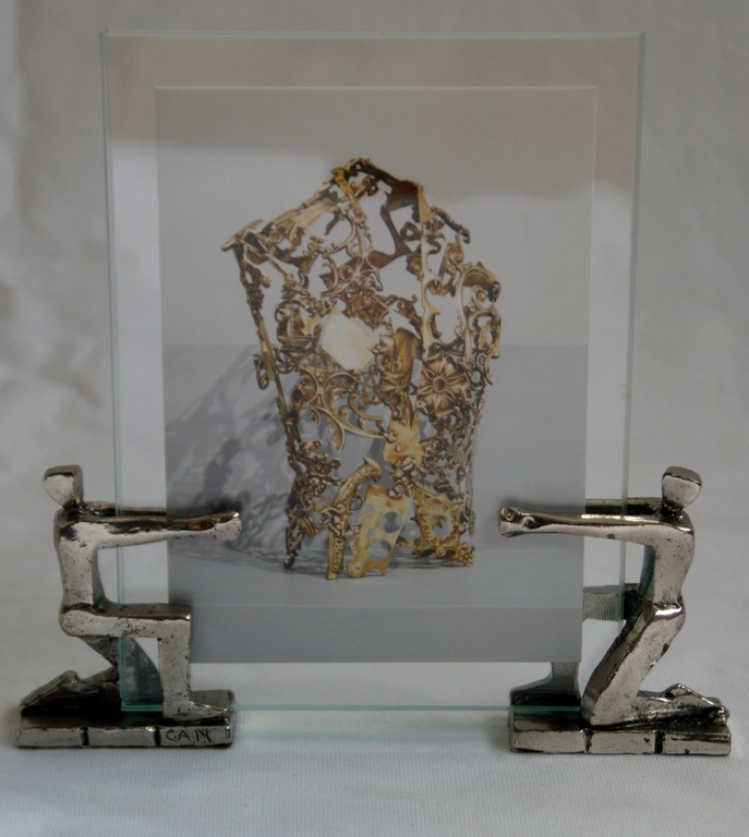 Corry Ammerlaan - modernistische verzilverde houders met glazen frame kopen? Bied vanaf 5!