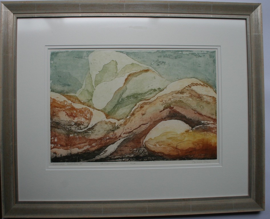 Marianne STAM, mezzotint ets, Lichamelijk landschap III verkocht voor € 60!