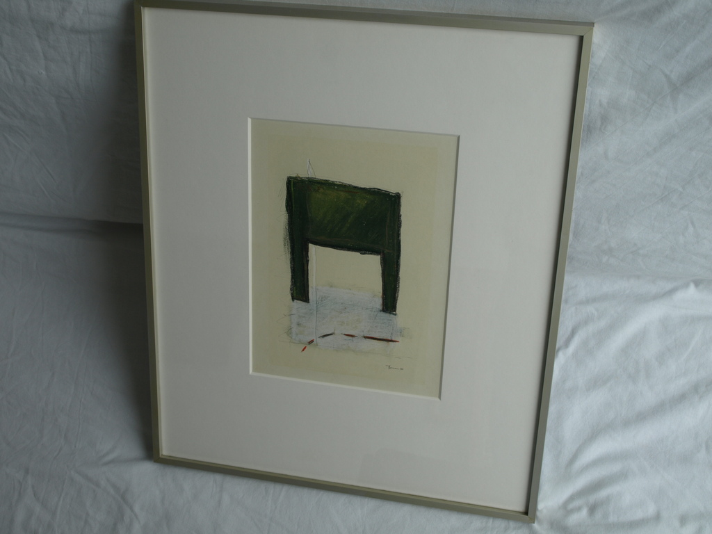 Jet Rotmans : Pastelkrijt – Zonder titel – gesigneerd – Ingelijst - 1988 kopen? Bied vanaf 40!