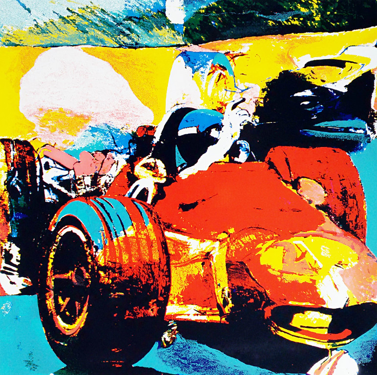 Kees van Bohemen - Autorace, zeefdruk verkocht voor € 160!