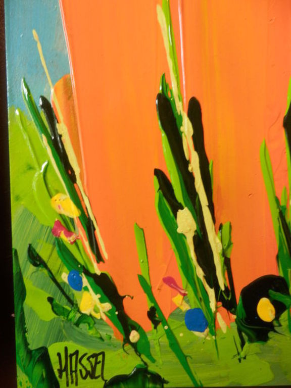 AD van HASSEL  Schilderij op MDF   ORANJE TULPEN  Handgesigneerd kopen? Bied vanaf 35!