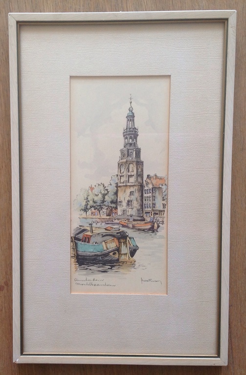 Henk Hoefman: Kleurenlitho, Amsterdam Montelbaanstoren kopen? Bied vanaf 1!
