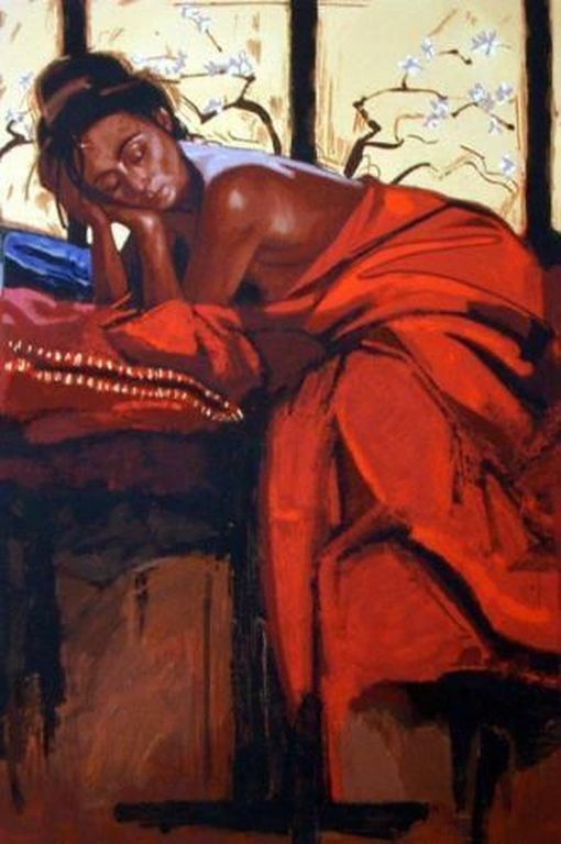 Nico Vrielink - schitterende zeefdruk - Jeane II (Jeane V) - handgesigneerd en genummerd - waarde 895 Euro verkocht voor € 185!