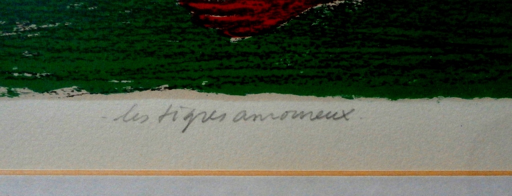 Corneille - ingelijste litho: Les Tigres amoureux 2 - 1987 kopen? Bied vanaf 199!