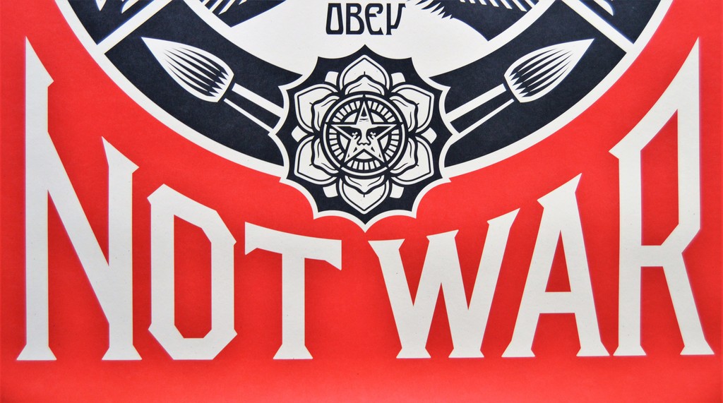 Shepard Fairey (OBEY) - Make Art Not War - offset - gesigneerd kopen? Bied vanaf 89!