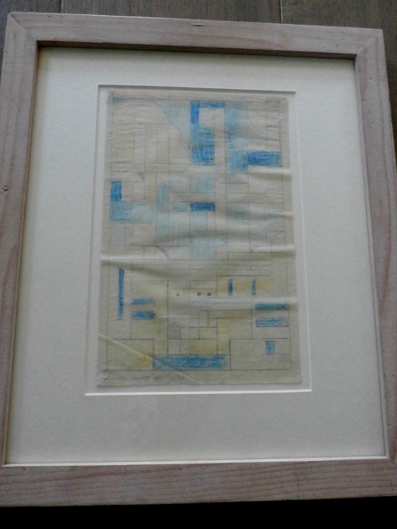 Lou Loeber - Potloodtekening: Bevrijde stad II - 1947 verkocht voor € 150!