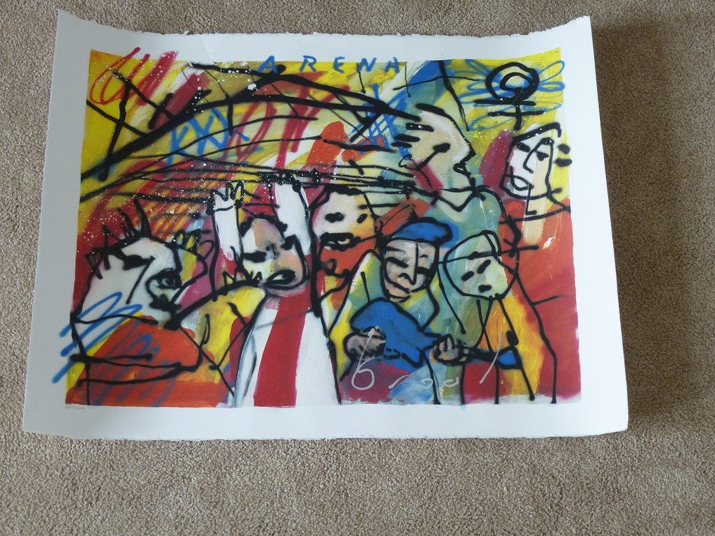 Herman Brood, zeefdruk: Arena (Ajax), handgesigneerd kopen? Bied vanaf 250!