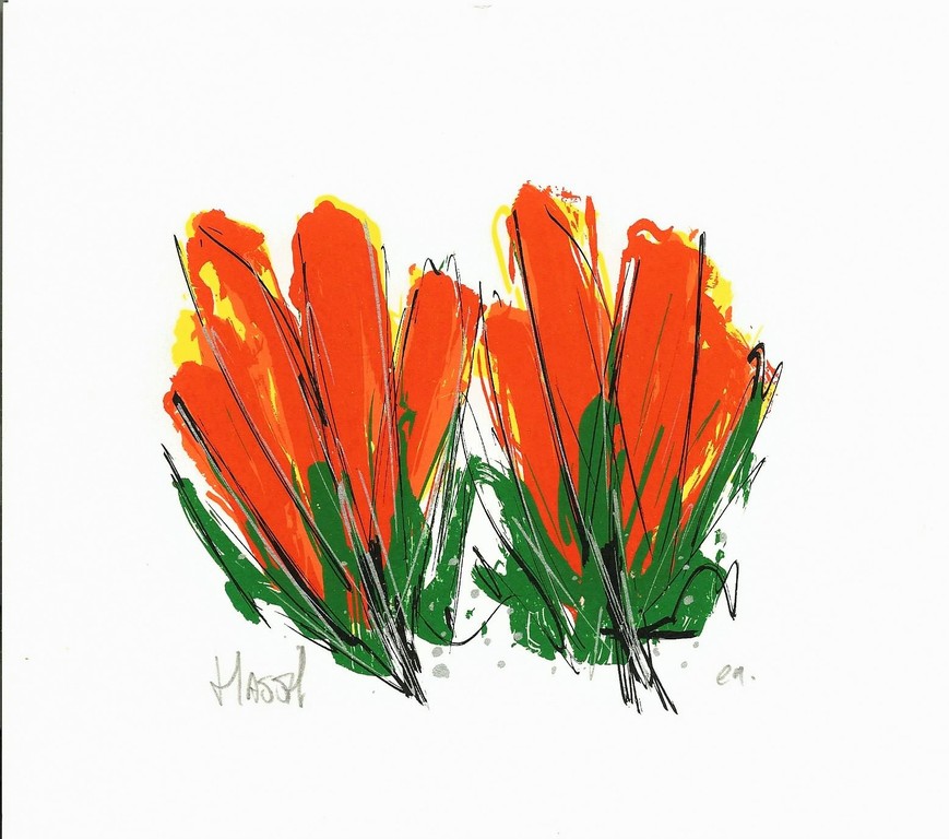 Zeefdruk van Ad van Hassel - Rode tulpen kopen? Bied vanaf 1!