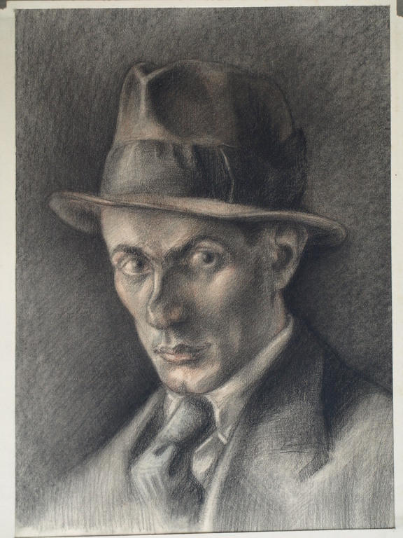 Onbekend : Tekening , Man met hoed – ca 1920 - Elias Smalhout kopen? Bied vanaf 1!