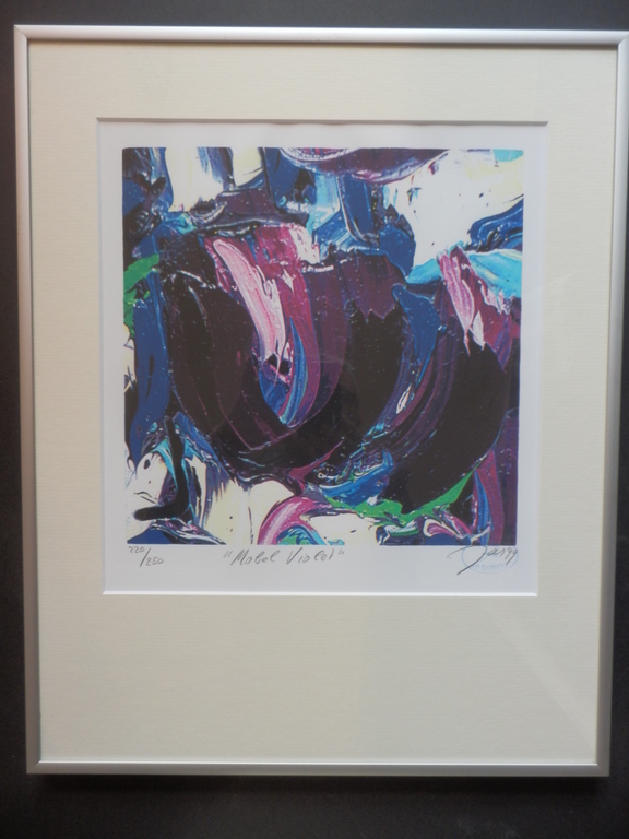 JAS  Kleurenzeefdruk MABLE VIOLET  Ingelijst uit 1999 verkocht voor € 65!