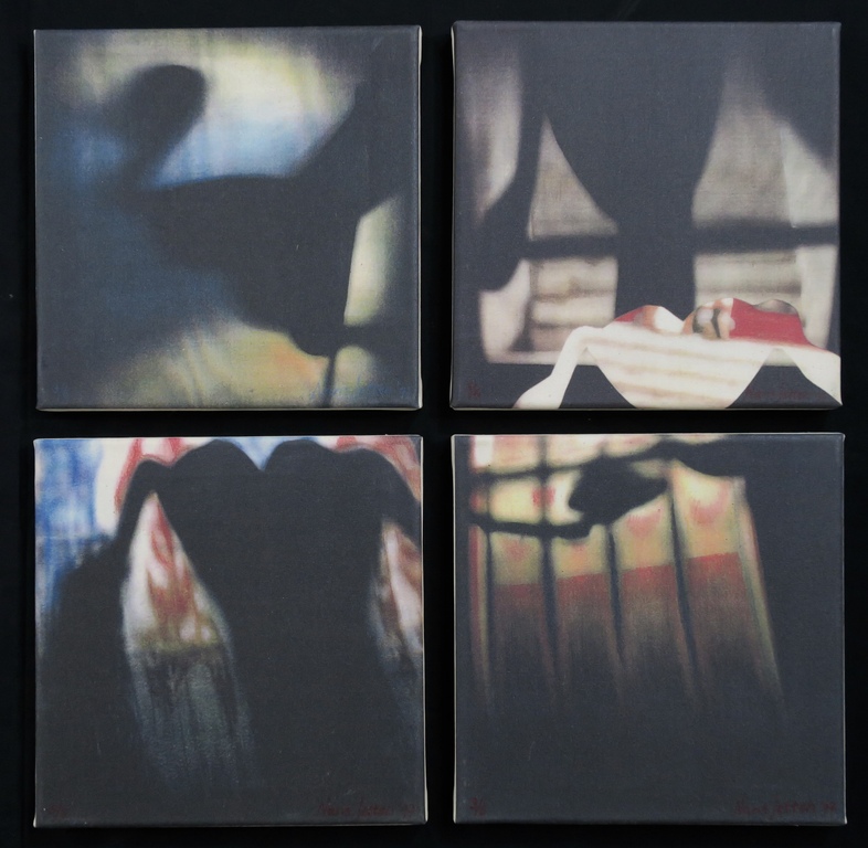 Nans Jetten: Vierluik op doek, Zonder titel  kopen? Bied vanaf 1!