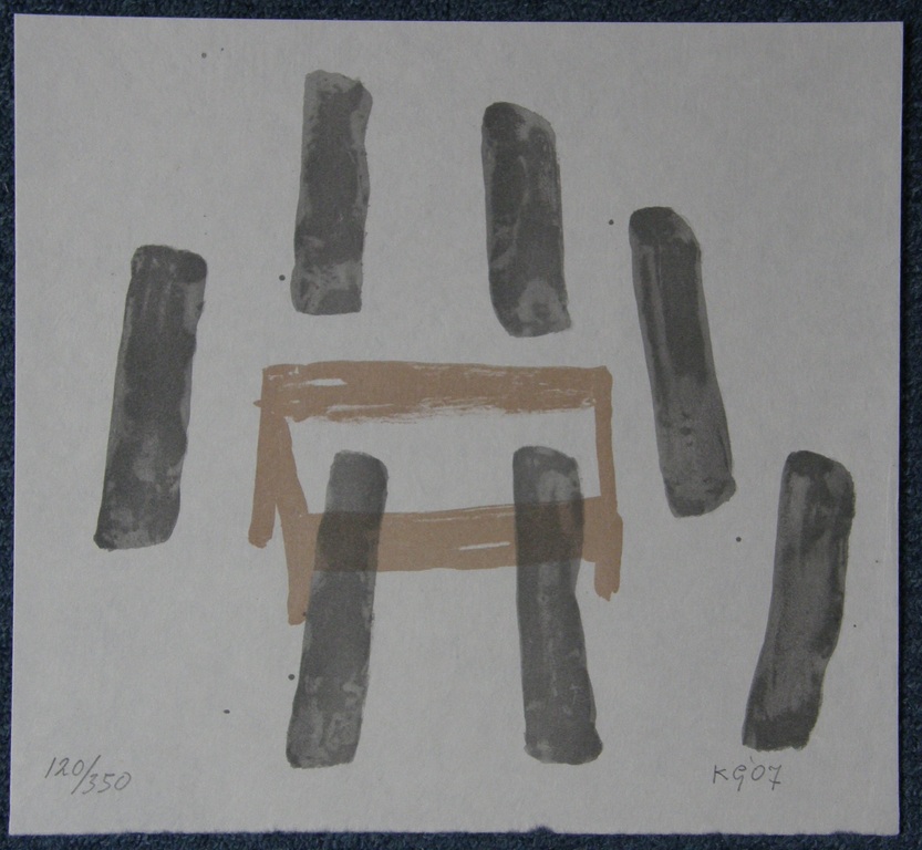 Klaas Gubbels: Zeefdruk 'Het Graf', genummerd en met potlood gesigneerd kopen? Bied vanaf 1!