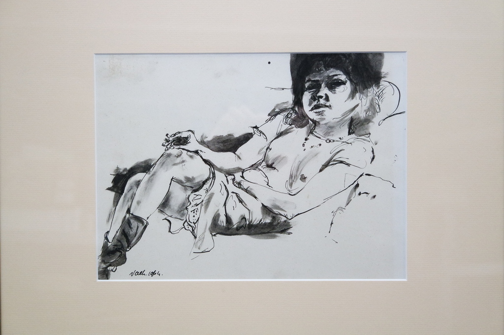 Ed Valk (1926-2012) -  inkttekening - figuurstudie kopen? Bied vanaf 59!