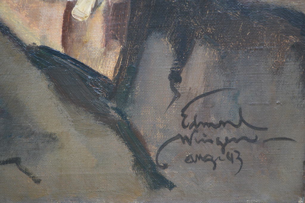 Edmond Wingen - Visservrouw - olie op doek kopen? Bied vanaf 180!