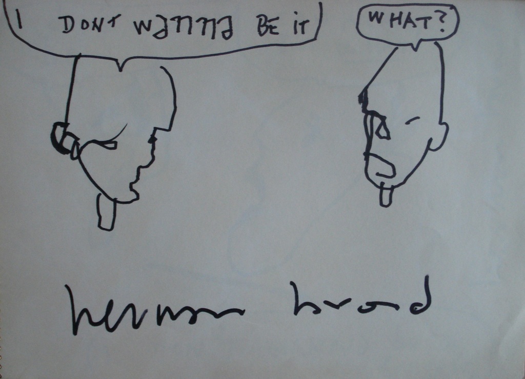 Originele gesigneerde Herman Brood tekening verkocht voor € 150!