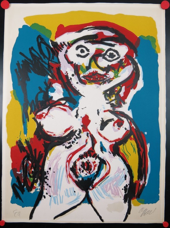Karel Appel: Litho, Naakte vrouw kopen? Bied vanaf 650!