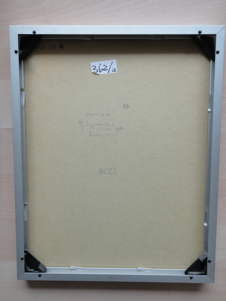 Jan Duyvetter, olieverf op board, doorkijkje in het voorjaar kopen? Bied vanaf 55!