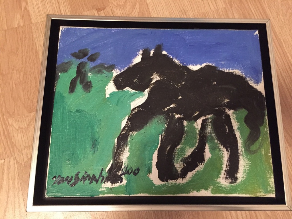 Jan Sierhuis - Het paard - Olieverf schilderij - Jaar 2000 kopen? Bied vanaf 1!