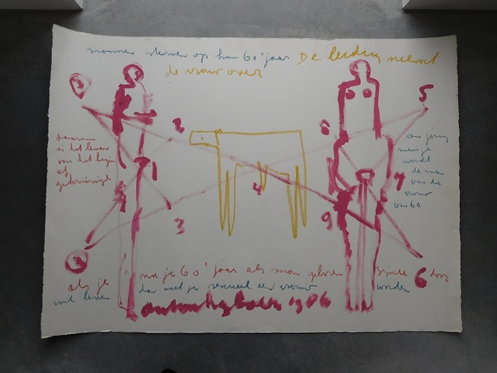 Anton Heyboer, "sexueel een vrouw worden", gouache en krijt, 1986 kopen? Bied vanaf 300!