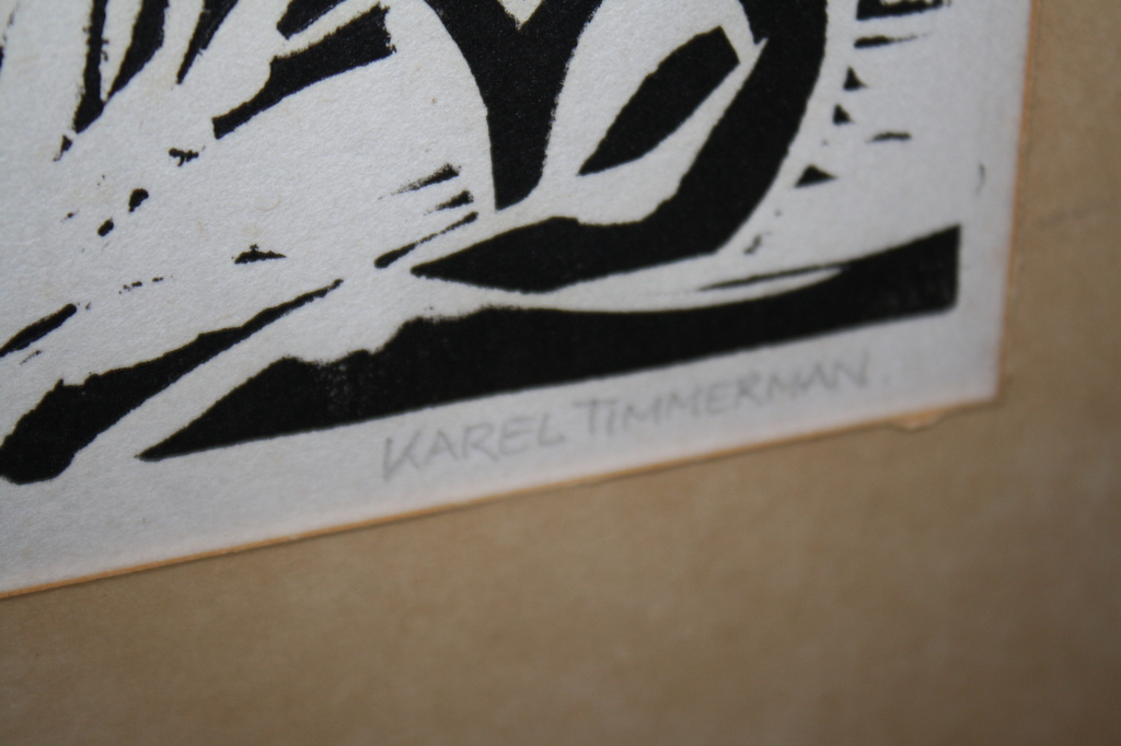 ZONDVLOED 1968 van TIMMERMAN - HOUTSNEDE OPLAGE 10 kopen? Bied vanaf 1!